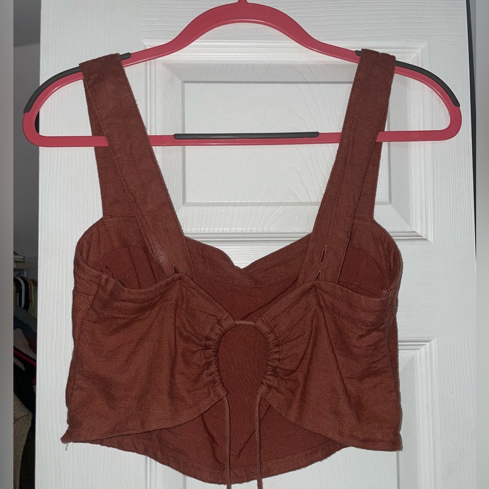 Abercrombie Open Back Tank Top, Rust Colored - image 3